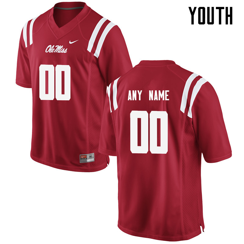 Customs Ole Miss Rebels Youth College Football Jerseys-Red Customs Ole Miss Rebels Youth College Football Jerseys-Red